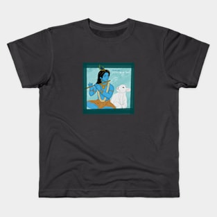 Krishna play flute Kids T-Shirt